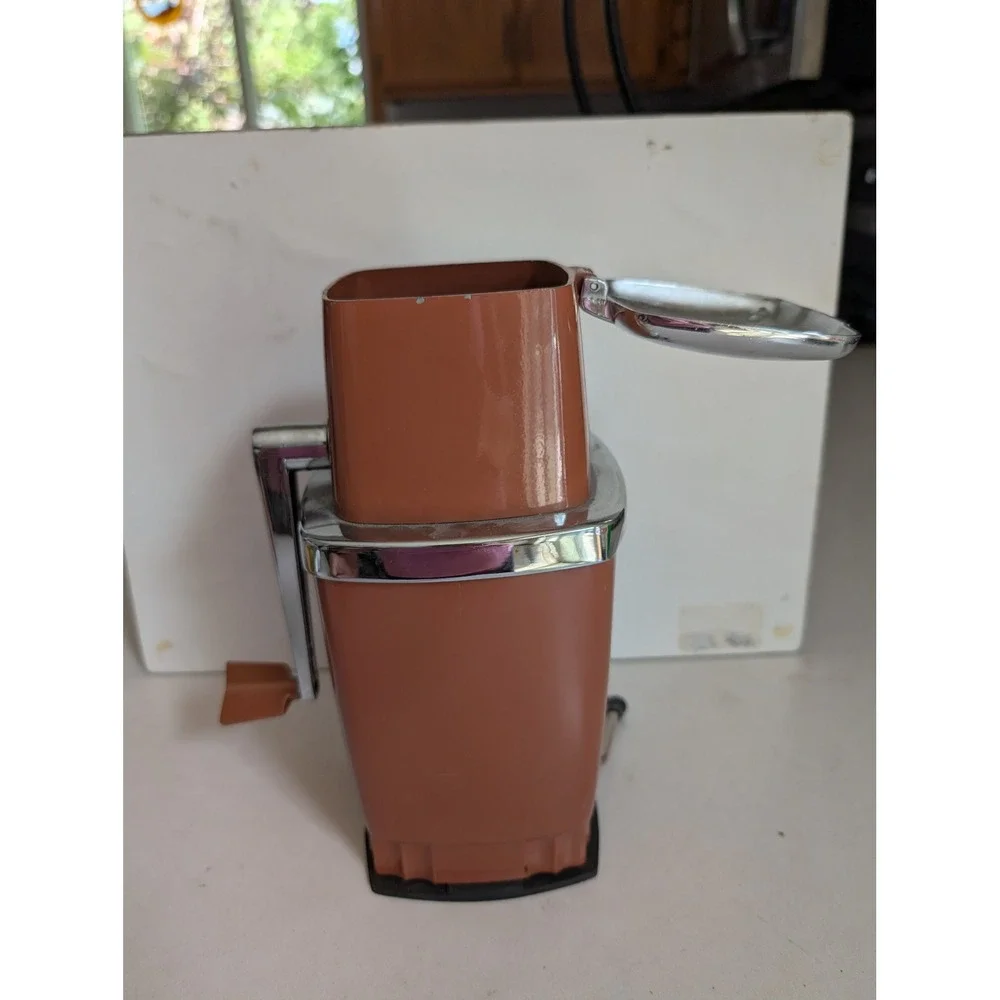 Vintage Rival Ice-O-Mat Ice Crusher Manual Hand Crank Brown  Kitchen Tool MCM